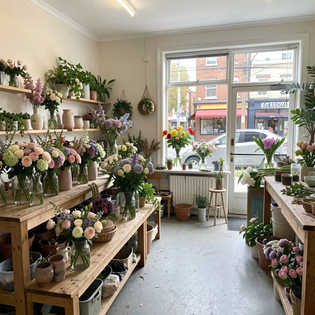 Interior floristry studio in Mt Eden Auckland